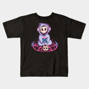 Grim Reaper Video Games Kids T-Shirt